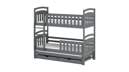 Viki Wooden Bunk Bed with Trundle and Storage