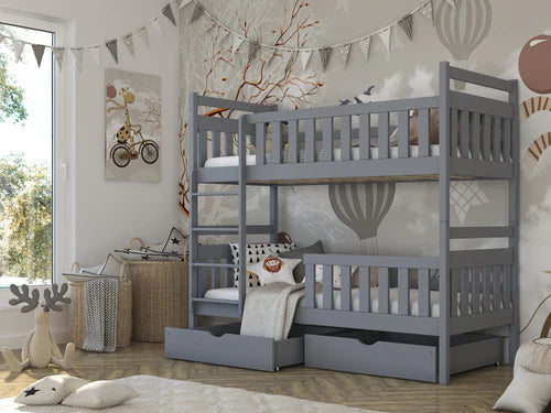 Monika Wooden Bunk Bed with Storage