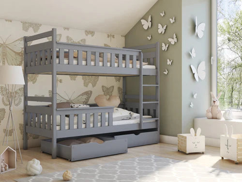 Tezo Wooden Bunk Bed with Storage