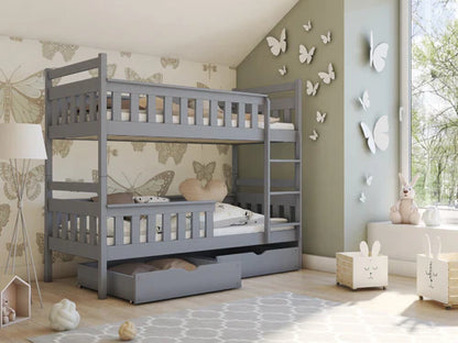 Tezo Wooden Bunk Bed with Storage