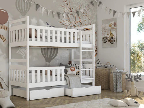 Monika Wooden Bunk Bed with Storage