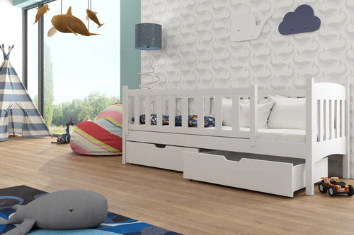 Gucio Wooden Single Bed with Storage