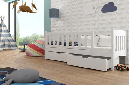 Gucio Wooden Single Bed with Storage