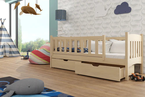 Gucio Wooden Single Bed with Storage