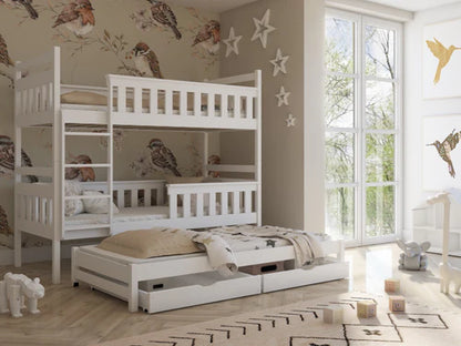 Kors Wooden Bunk Bed with Trundle and Storage