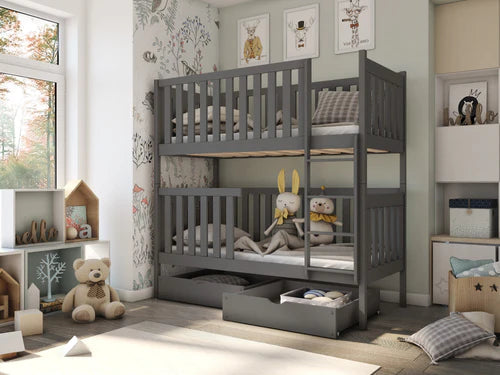 David Wooden Bunk Bed with Storage