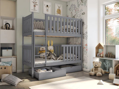 David Wooden Bunk Bed with Storage