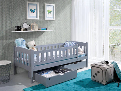 Gucio Wooden Single Bed with Storage