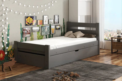 Nela Wooden Single Bed with Storage