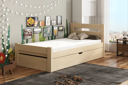 Nela Wooden Single Bed with Storage