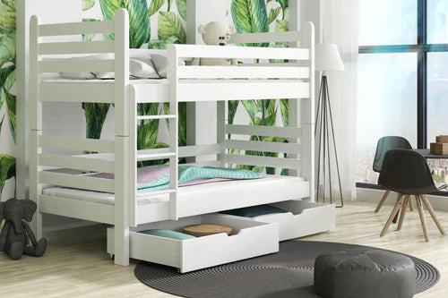Patryk Wooden Bunk Bed with Storage
