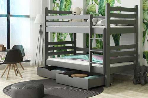 Patryk Wooden Bunk Bed with Storage