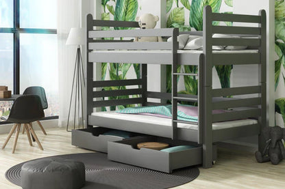 Patryk Wooden Bunk Bed with Storage